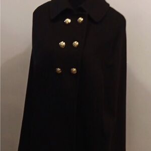 The Limited Black Cape with Gold Buttons
